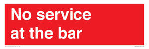 No service at the bar